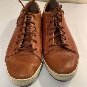 Cole Haan men’s Trafton cap toe Luxe tan brown leather sneakers C22687Sz 10.5